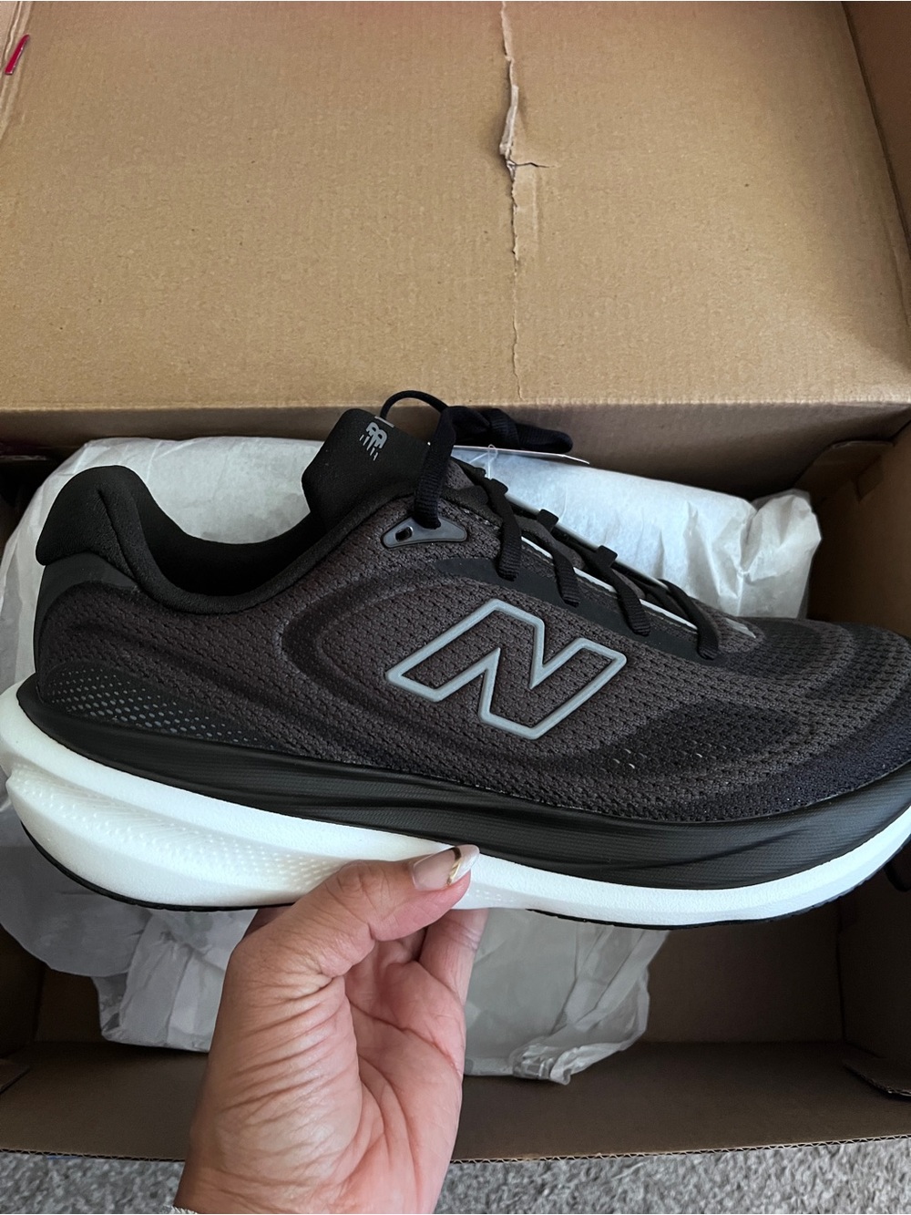 New Balance 1080s Men's Black and White Athletic Running Shoes
